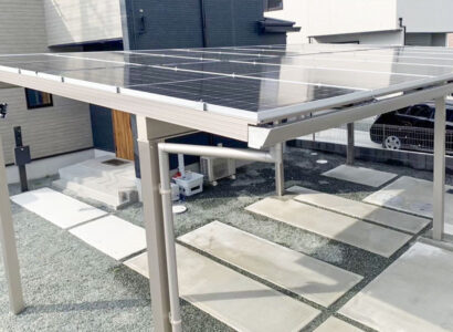 太陽光パネル付きカーポート設置工事